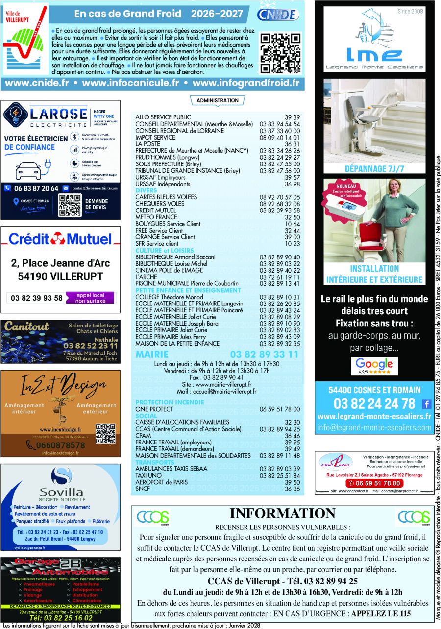 Fiche d'urgence